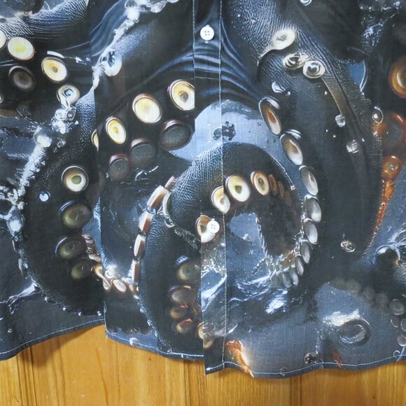 Men’s Hawaiian style Octopus print casual shirt Size 2 XL - Picture 4 of 8